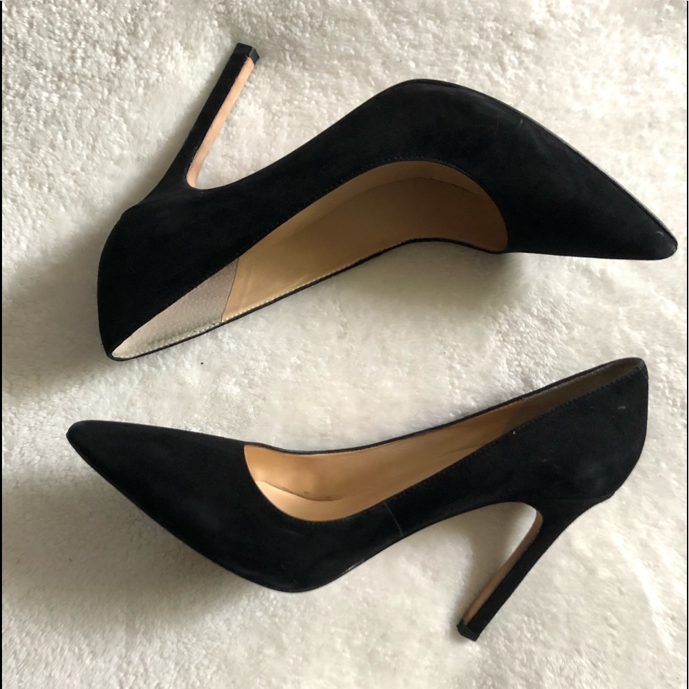 IVANKA TRUMP BLACK SUEDE STILETTOS